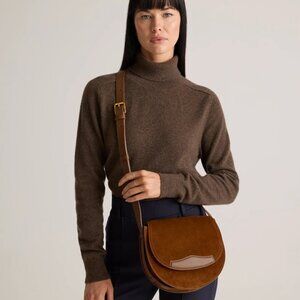 Quince Italian Suede Saddle Bag